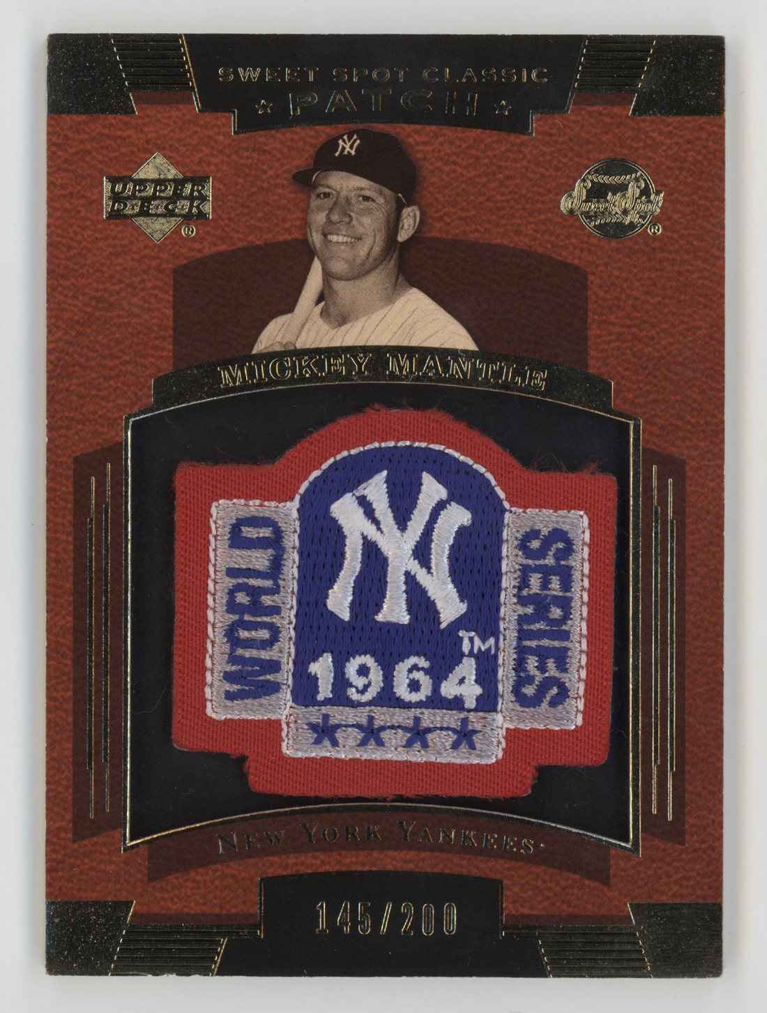 Mickey Mantle 2004 Upper Deck Sweet Spot Patch. SSP-MI, 145/200. NY Yankees0