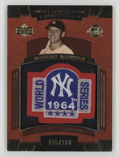 Mickey Mantle 2004 Upper Deck Sweet Spot Patch. SSP-MI, 145/200. NY Yankees0