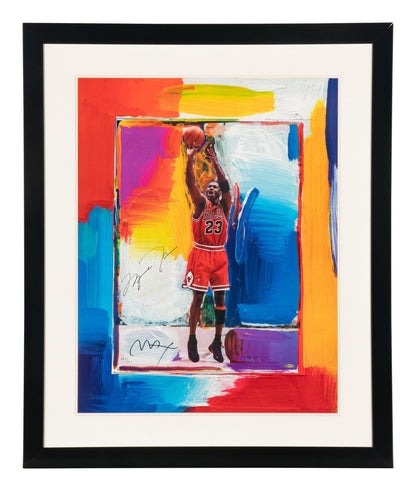 Michael Jordan Signed Lithograph Poster. Upper Deck Limited Edition Auto UDA JSA0