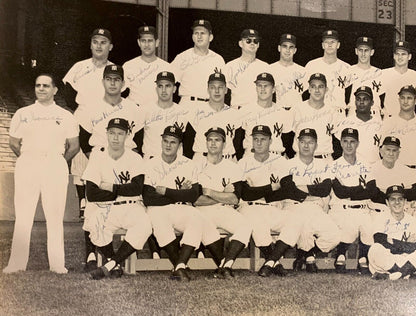 1960 New York Yankees Team Signed Photo. 37 Signatures. PSA LOA