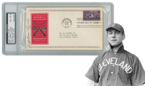 Napoleon Larry Lajoie Signed First Day Cover, 1939 Centennial FDC. Auto PSA 8