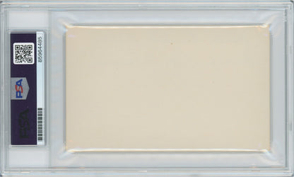 Hilton Smith Signed &amp; Inscribed Kansas City Monarchs Index Card Autograph. PSA2