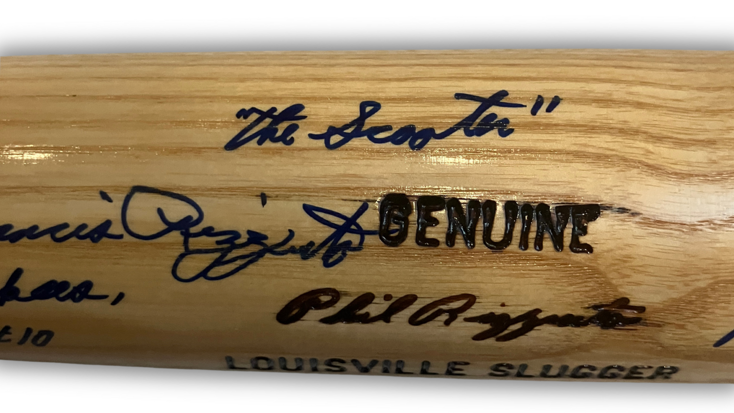 Phil Rizzuto Signed &amp; Inscribed "1950 MVP" New York Yankees Bat. Auto JSA5