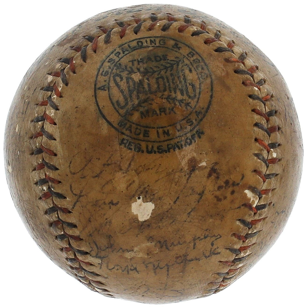 1934 New York Yankees Babe Ruth &amp; Lou Gehrig Multi Signed Baseball4