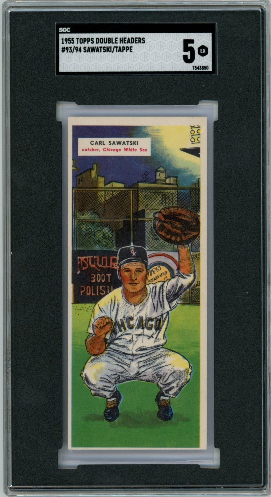 1955 Topps Double Headers Carl Sawatski Elvin Tappe 
