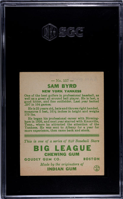 1933 Goudey Sam Byrd 