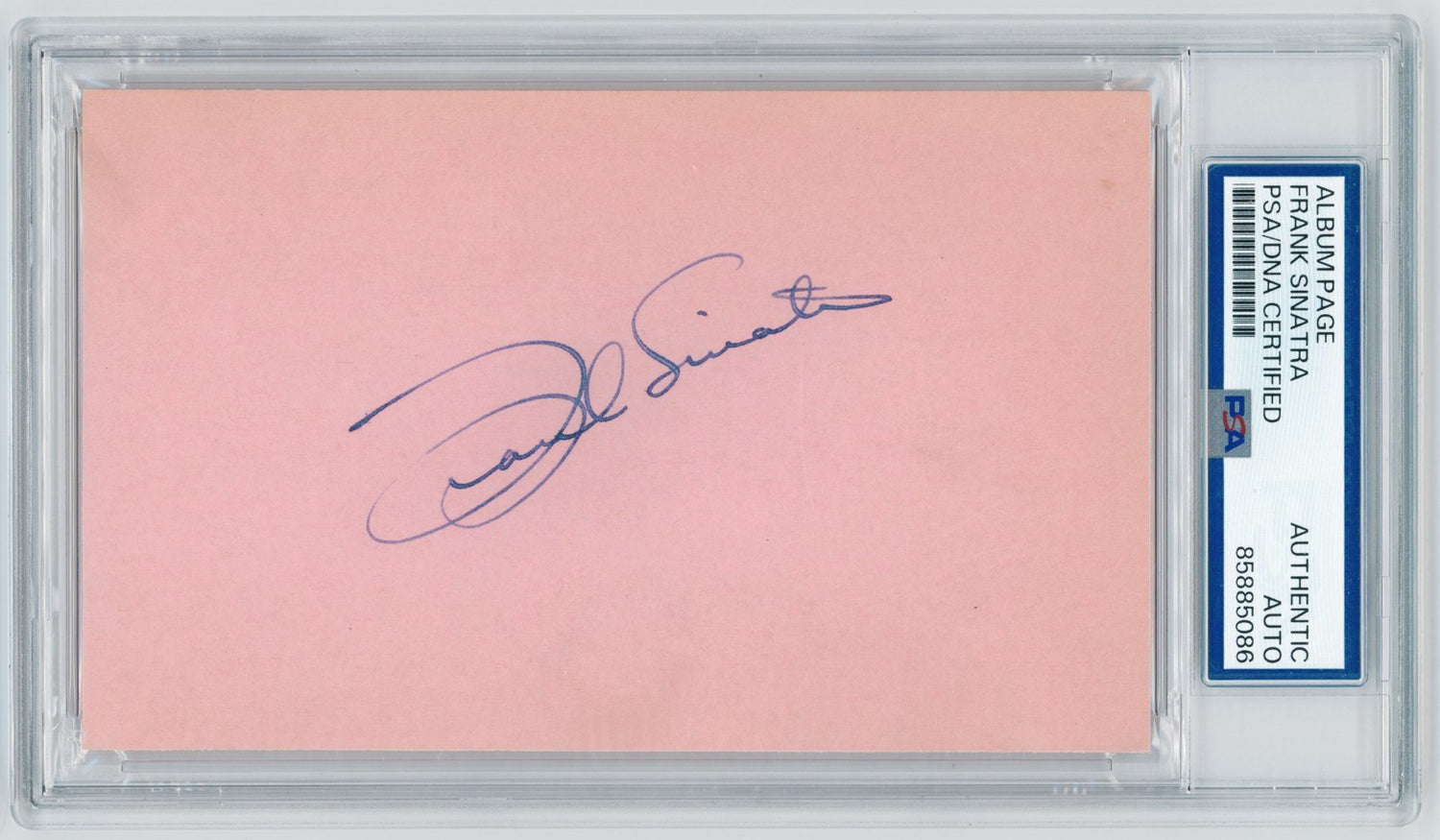 Frank Sinatra Signed Autograph Album Page, 1940s. PSA0