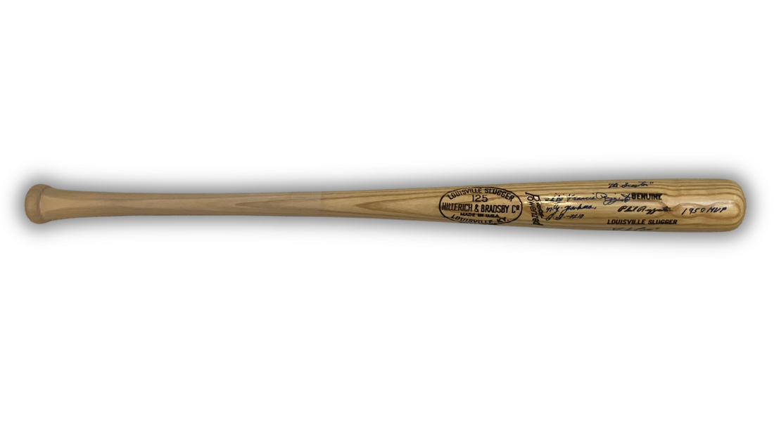 Phil Rizzuto Signed &amp; Inscribed "1950 MVP" New York Yankees Bat. Auto JSA1