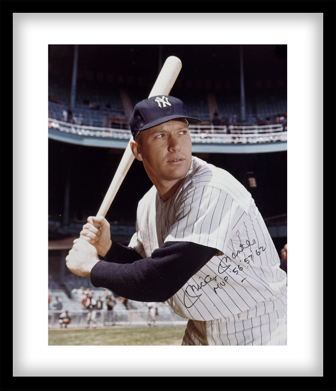 Mickey Mantle Signed 16x20 Photo, Rare MVP Inscription. Auto JSA0