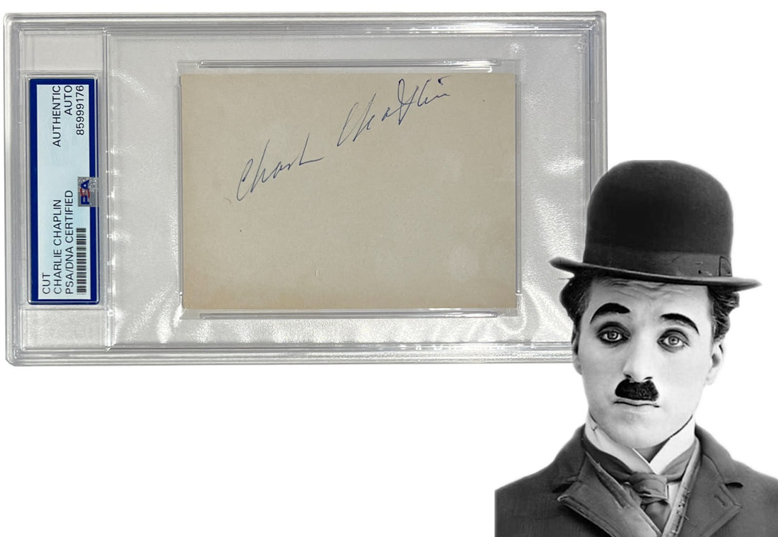 Charlie Chaplin Signed Autograph. Auto PSA0