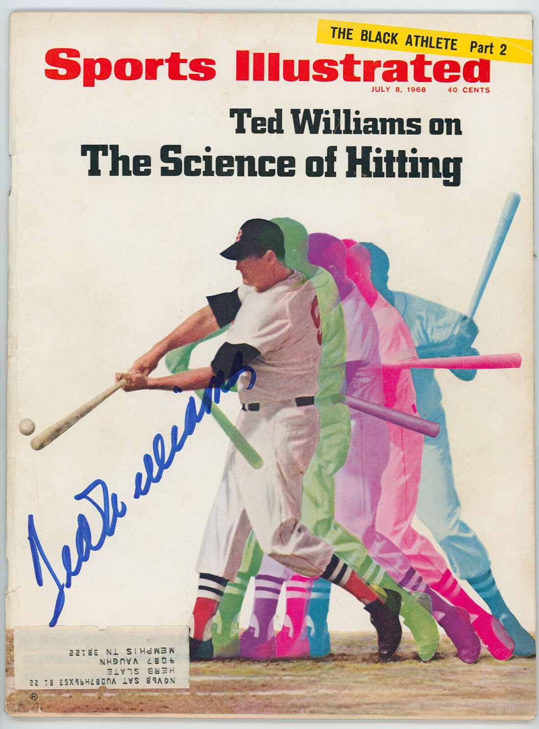 Ted Williams Sports Illustrated Signed Magazine, 1968. Boston Red Sox. JSA