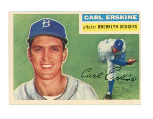 1956 Topps Carl Erskine Gray Back