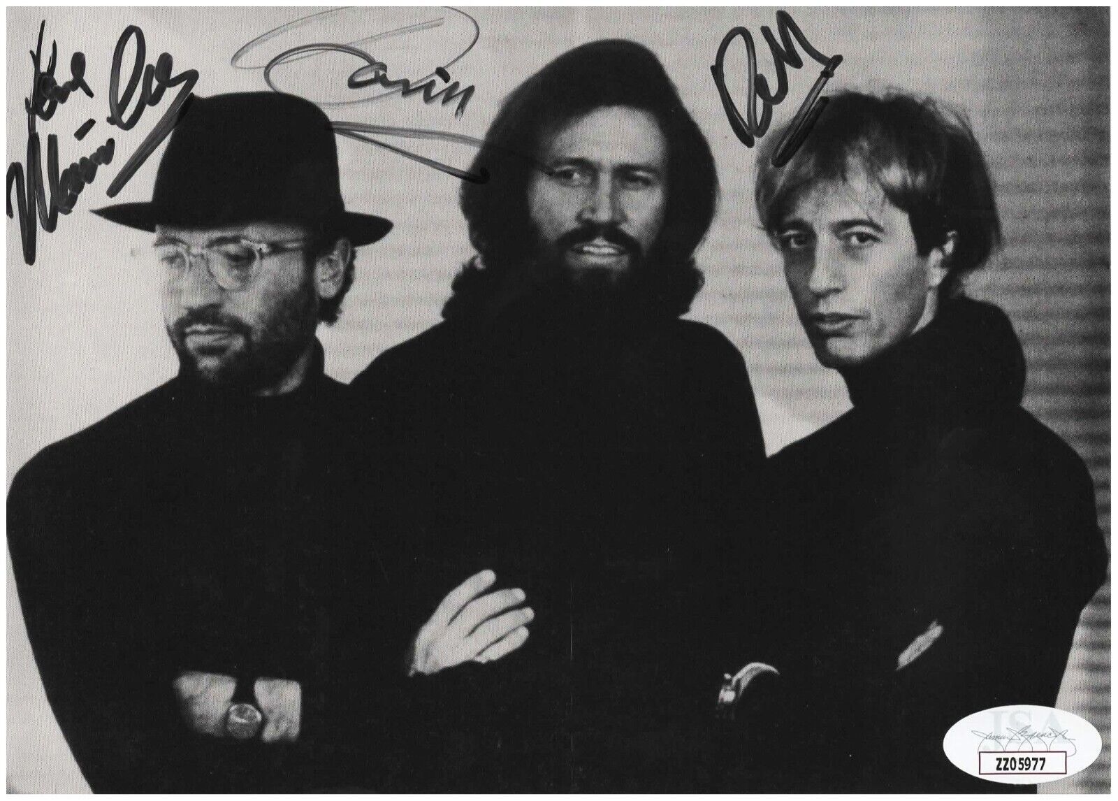 Bee Gees Signed Photo. Barry, Robin &amp; Maurice. JSA LOA