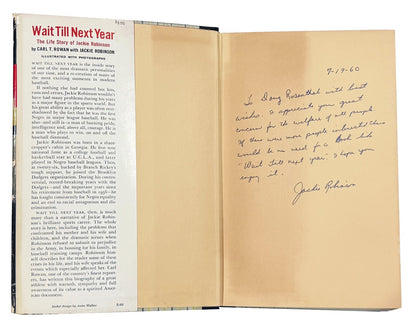 Jackie Robinson Signed &amp; Inscribed First Edition, Wait Till Next Year.2