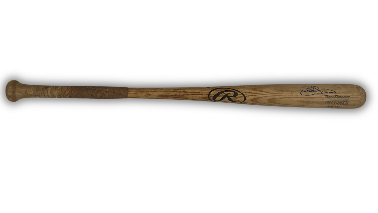 John Franco Game Used Signed New York Mets 1990s Rawlings Baseball Bat. Auto JSA1