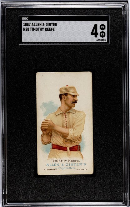 1887 N28 Allen Ginter Timothy Keefe Baseball. SGC 4.0