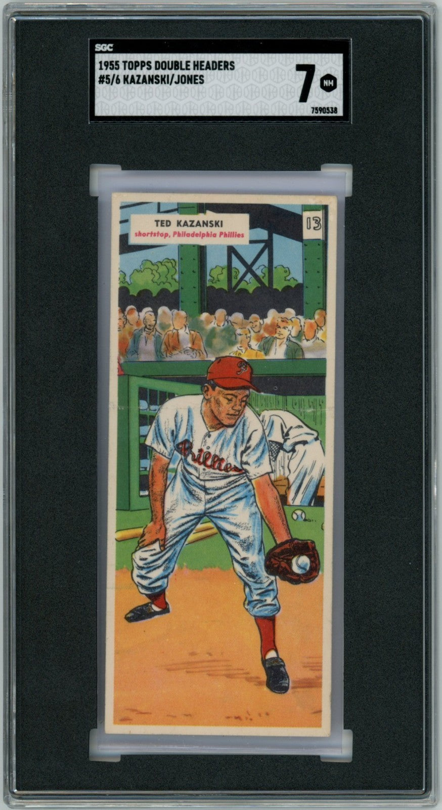 1955 Topps Double Headers Ted Kazanski Gordon Jones 