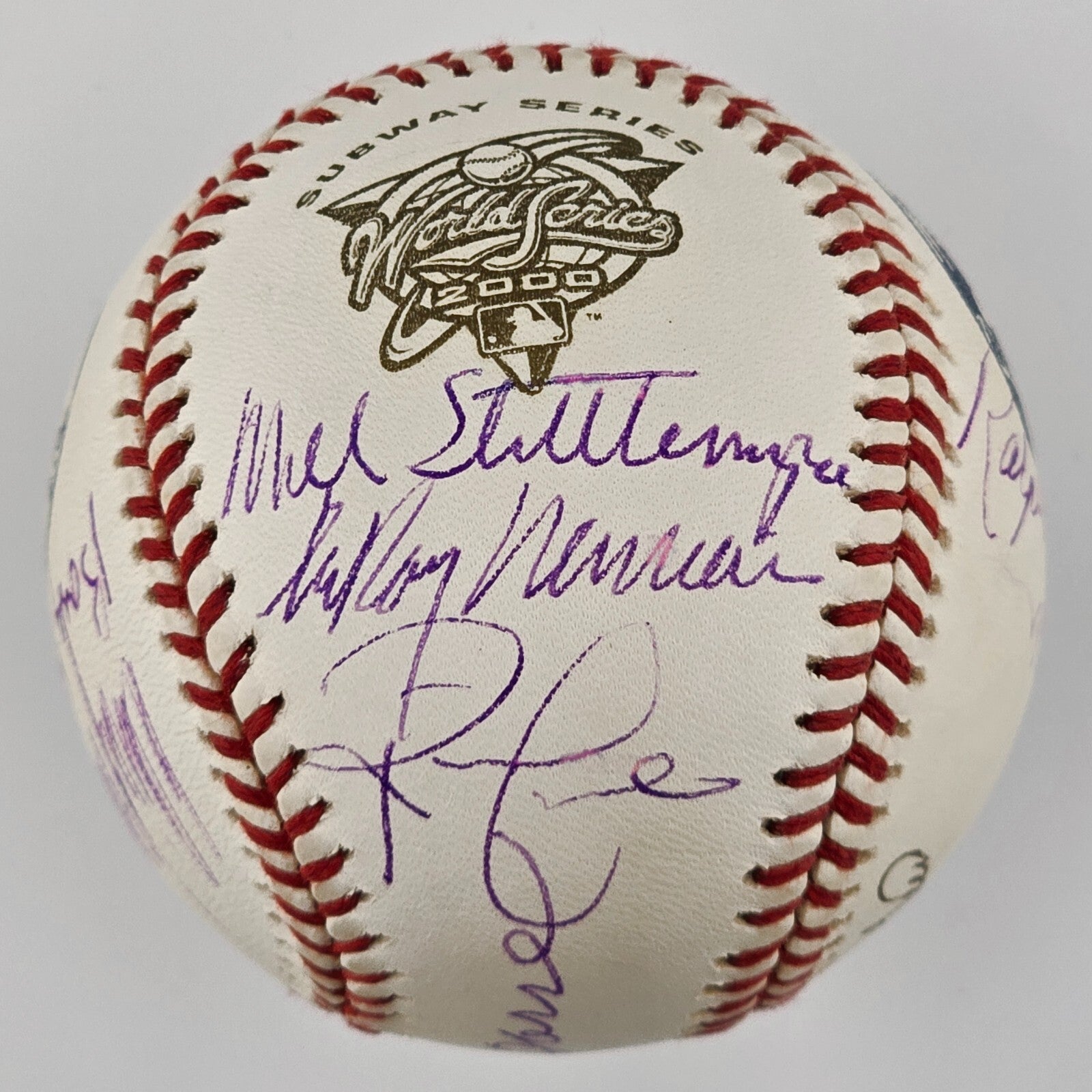 2000 World Series Signed Baseball. Barry Halper Coll, Torre, Berra. 11 Sigs. JSA1