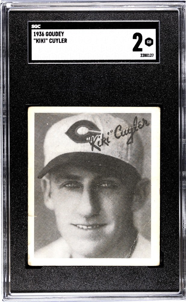 Hazen "Kiki" Cuyler 1936 Goudey. Cincinnati Reds. SGC 20