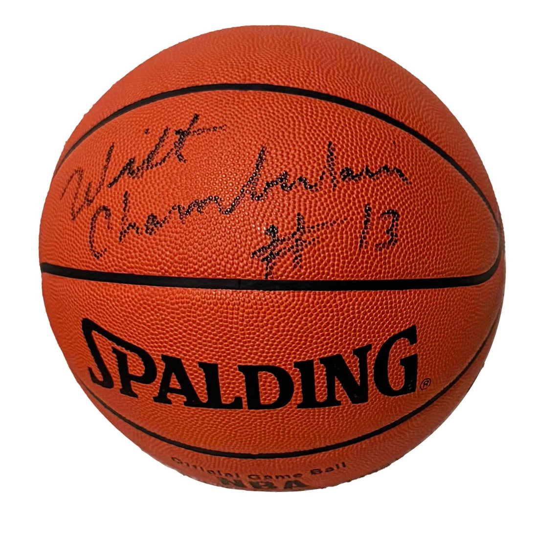 Wilt Chamberlain Signed &amp; Inscribed Basketball. Auto JSA1
