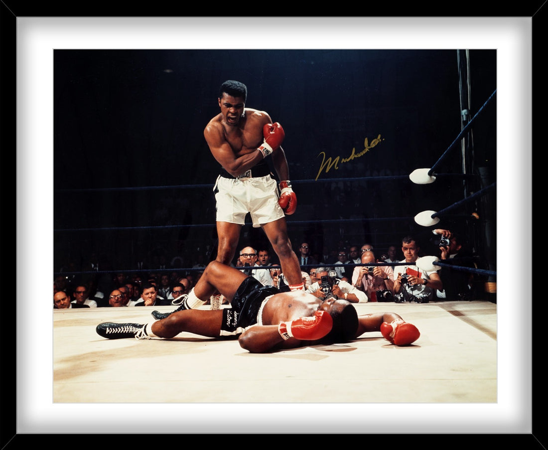 Muhammad Ali over Sonny Liston Signed 16x20 Photo. 1965 Heavyweight Title0