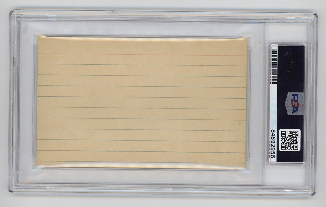 Bob Meusel Signed Index Card. PSA. 1927 New York Yankees1