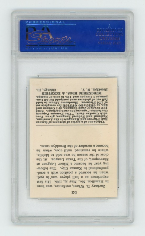 1915 Cracker Jack Zach Wheat, 