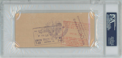 Walter Johnson Signed 1941 Check with Impeccable Signature. PSA2