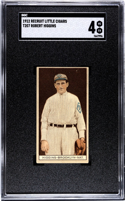1912 Recruit Little Cigars T207 Robert Higgins SGC 40