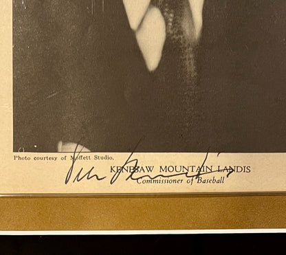 Vintage Kenesaw Mountain Landis Signed Photograph. MLB Commissioner. Rare, PSA4