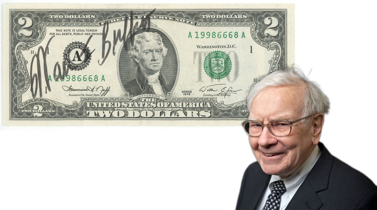 Warren Buffett Signed $2 Bill – The Oracle of Omaha!. JSA0