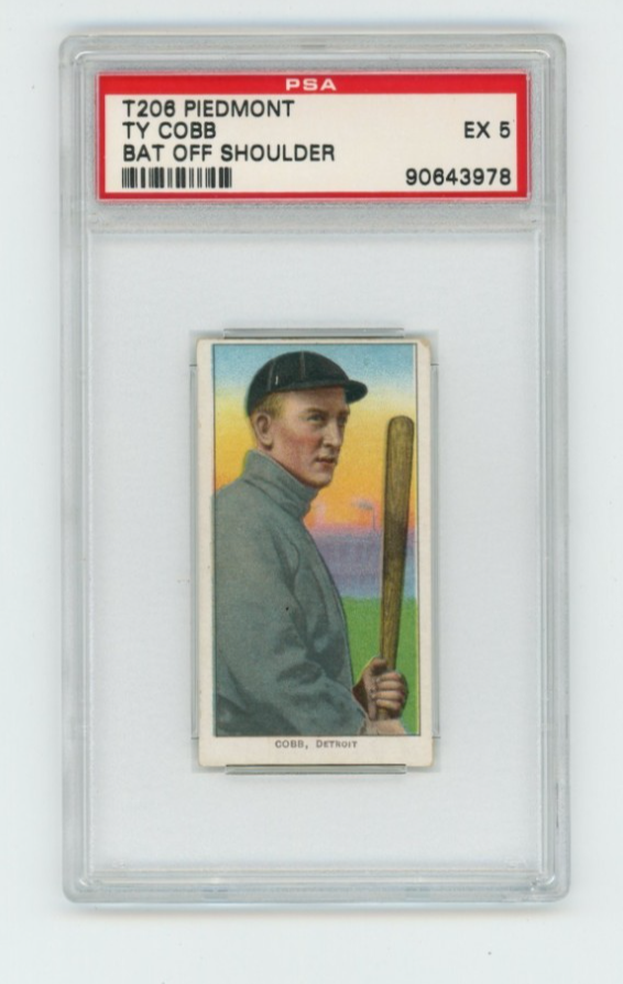 T206 Ty Cobb Bat Off Shoulder, Piedmont. PSA 5 EX.0