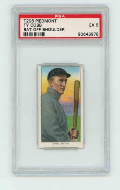 T206 Ty Cobb Bat Off Shoulder, Piedmont. PSA 5 EX.0