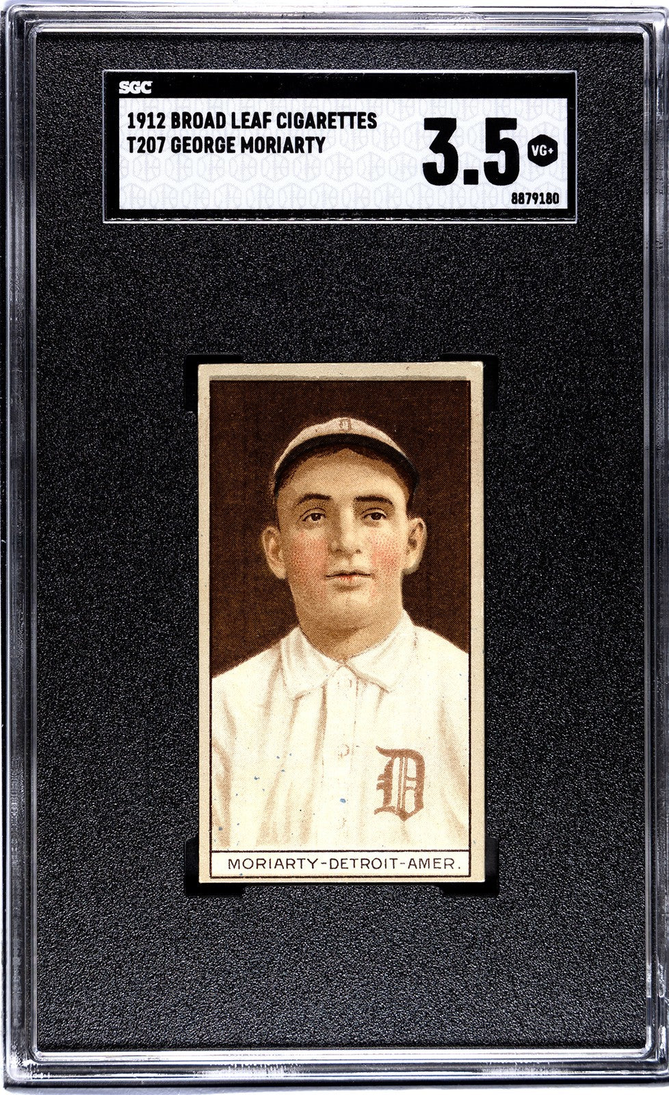 1912 Broad Leaf Cigarettes T207 George Moriarty SGC 3.50