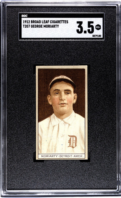 1912 Broad Leaf Cigarettes T207 George Moriarty SGC 3.50