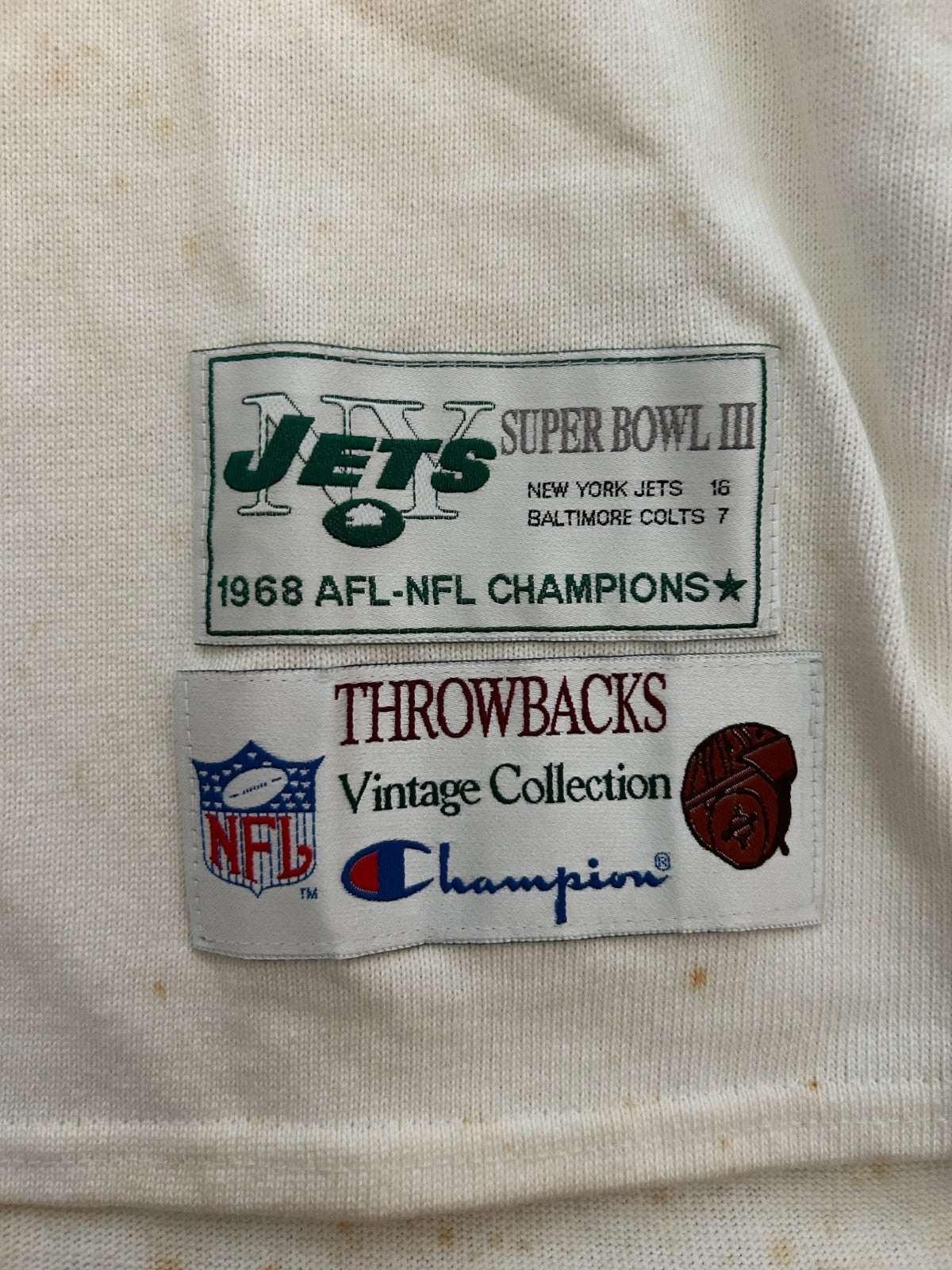 Joe Namath Signed Inscribed Jersey, Champion Long Sleeve Cotton. Large JSA4