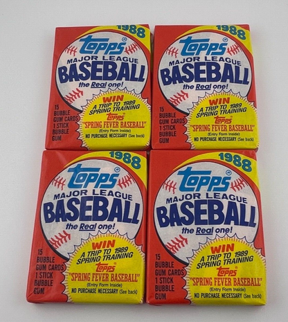 1988 Topps Baseball Sealed Wax Box. 36 Packs Unopened, New.