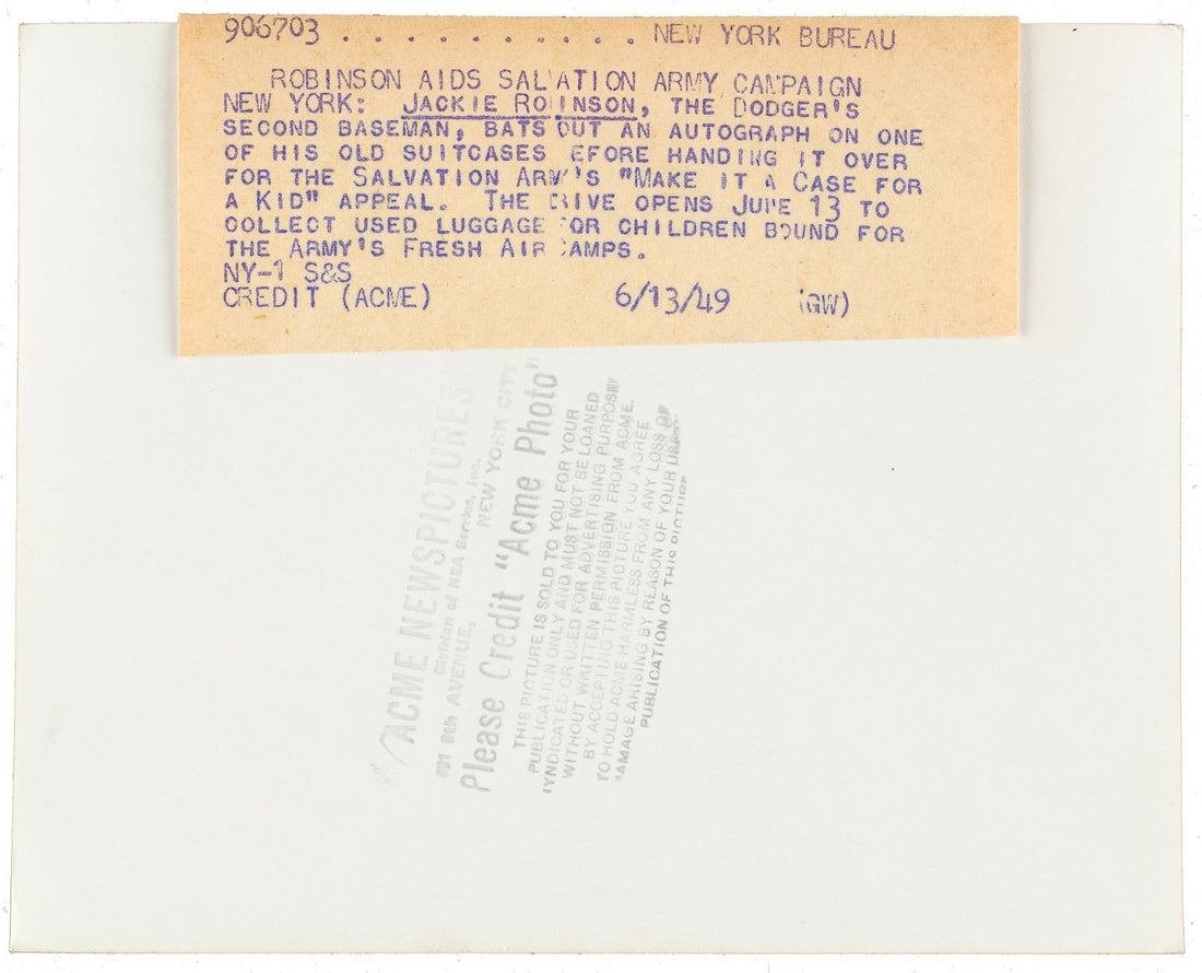 Jackie Robinson Original Photograph, 1949 MVP. PSA Type 1 Photo1