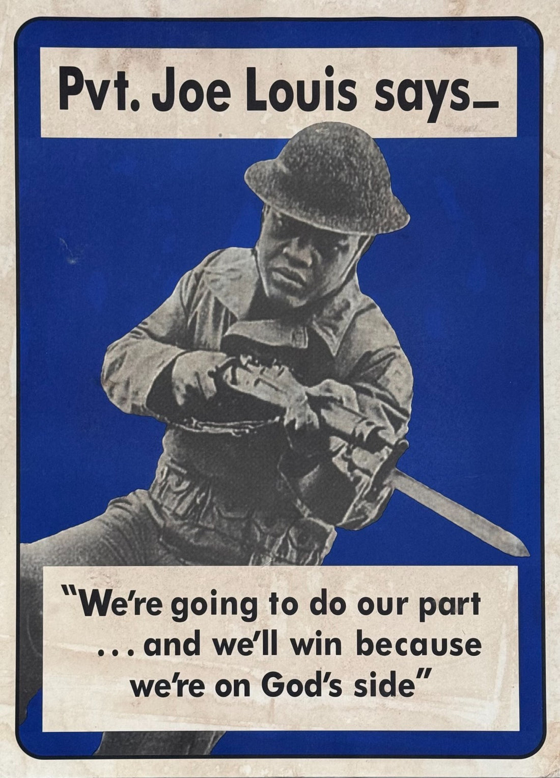 Original 1942 Joe Louis World War II Propaganda Poster1