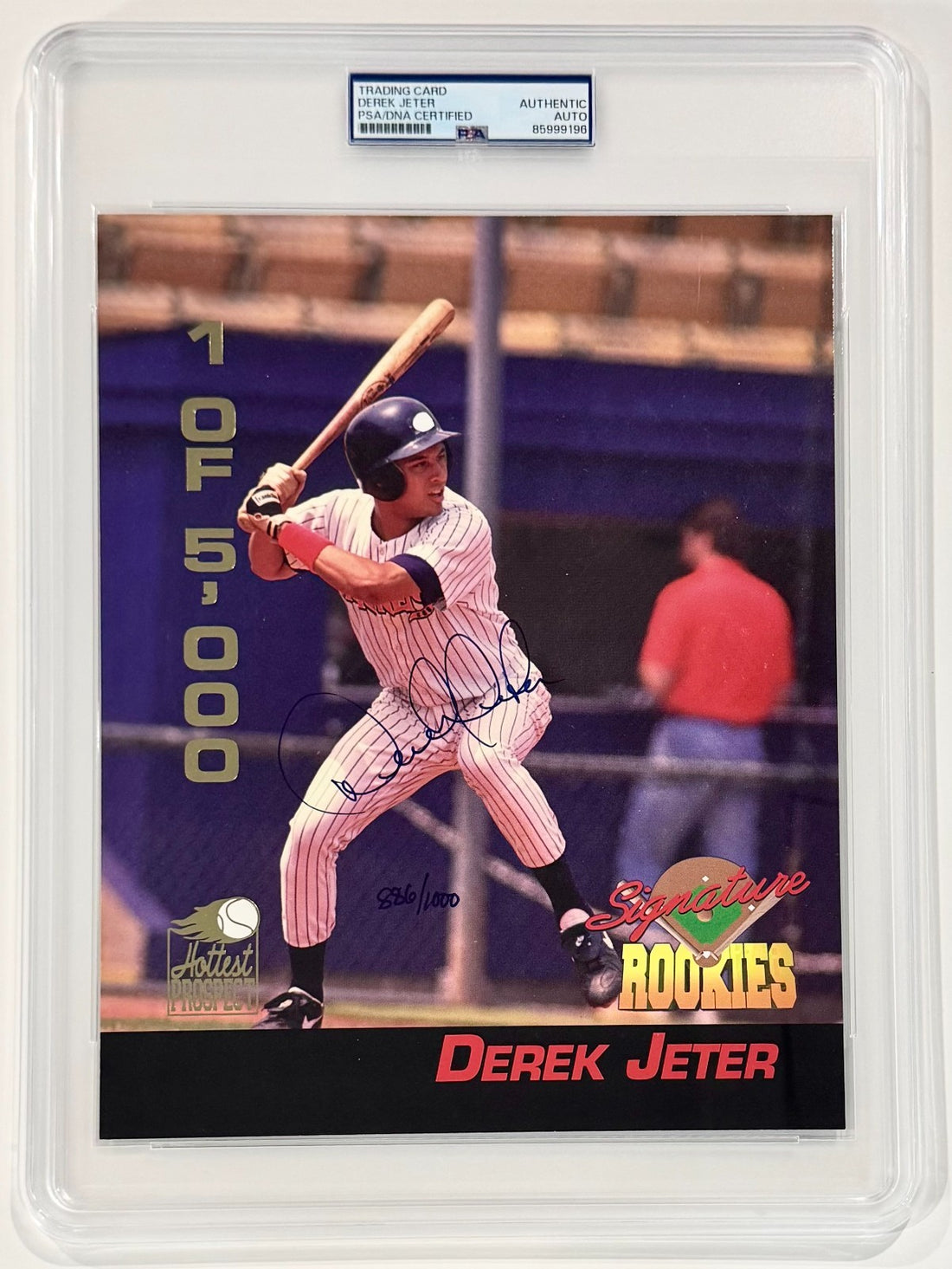 1994 Derek Jeter Signed Signature Rookie Jumbo Card, Limited Edition /1,000. PSA0