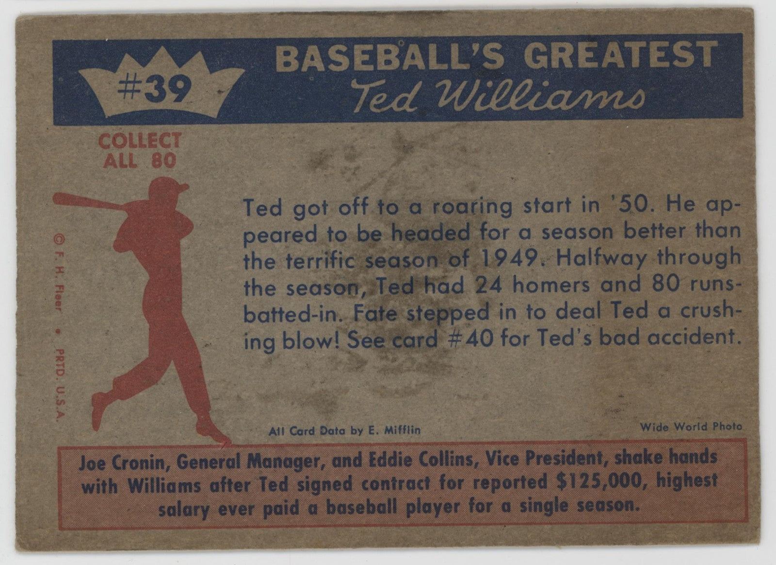 Ted Williams 1959 Fleer 