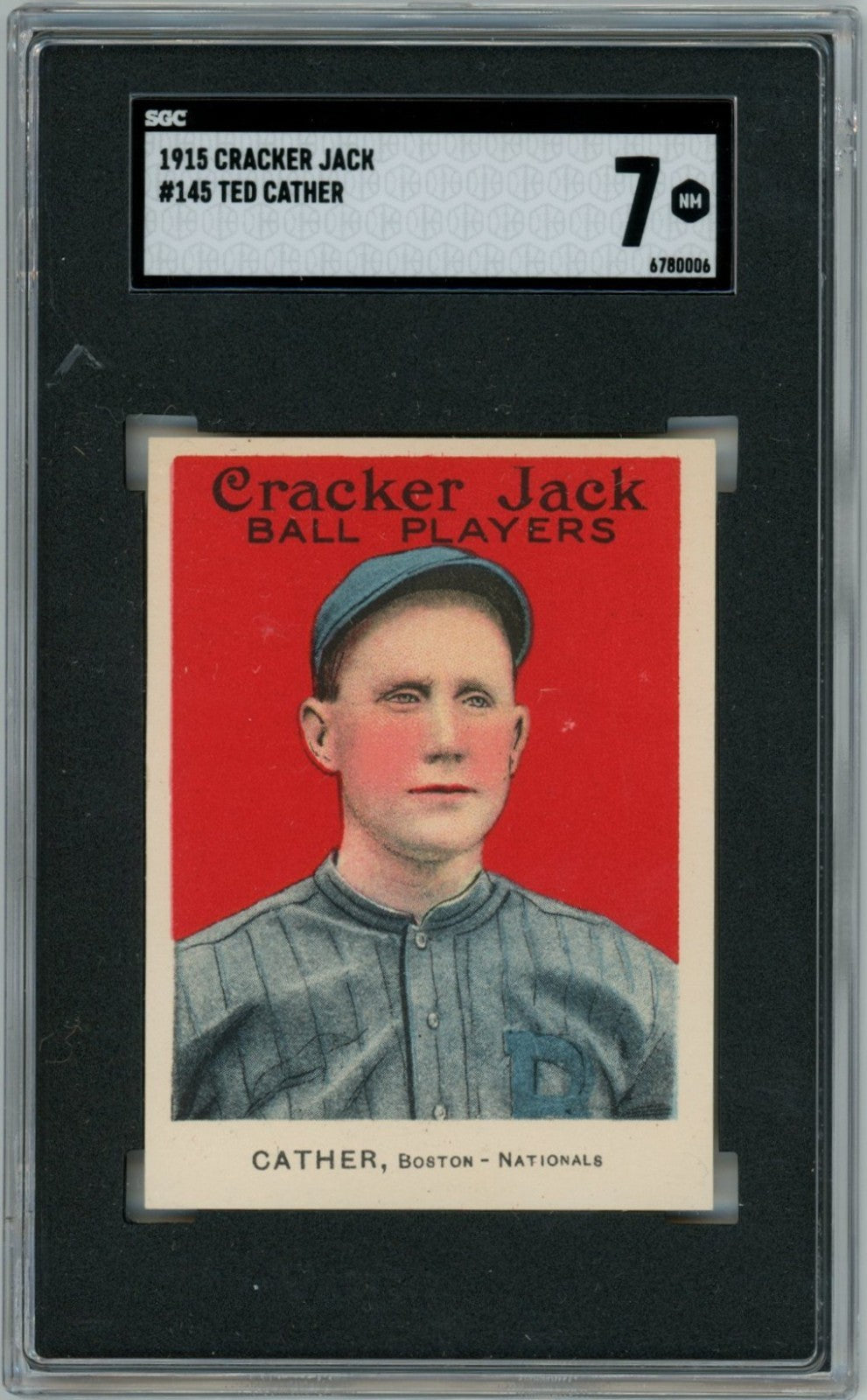 1915 Cracker Jack Ted Cather SGC 70
