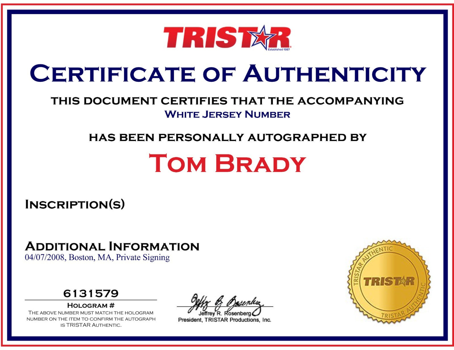 Tom Brady Signed New England Patriots Jersey, Custom Frame. Tristar, Mounted Mem3