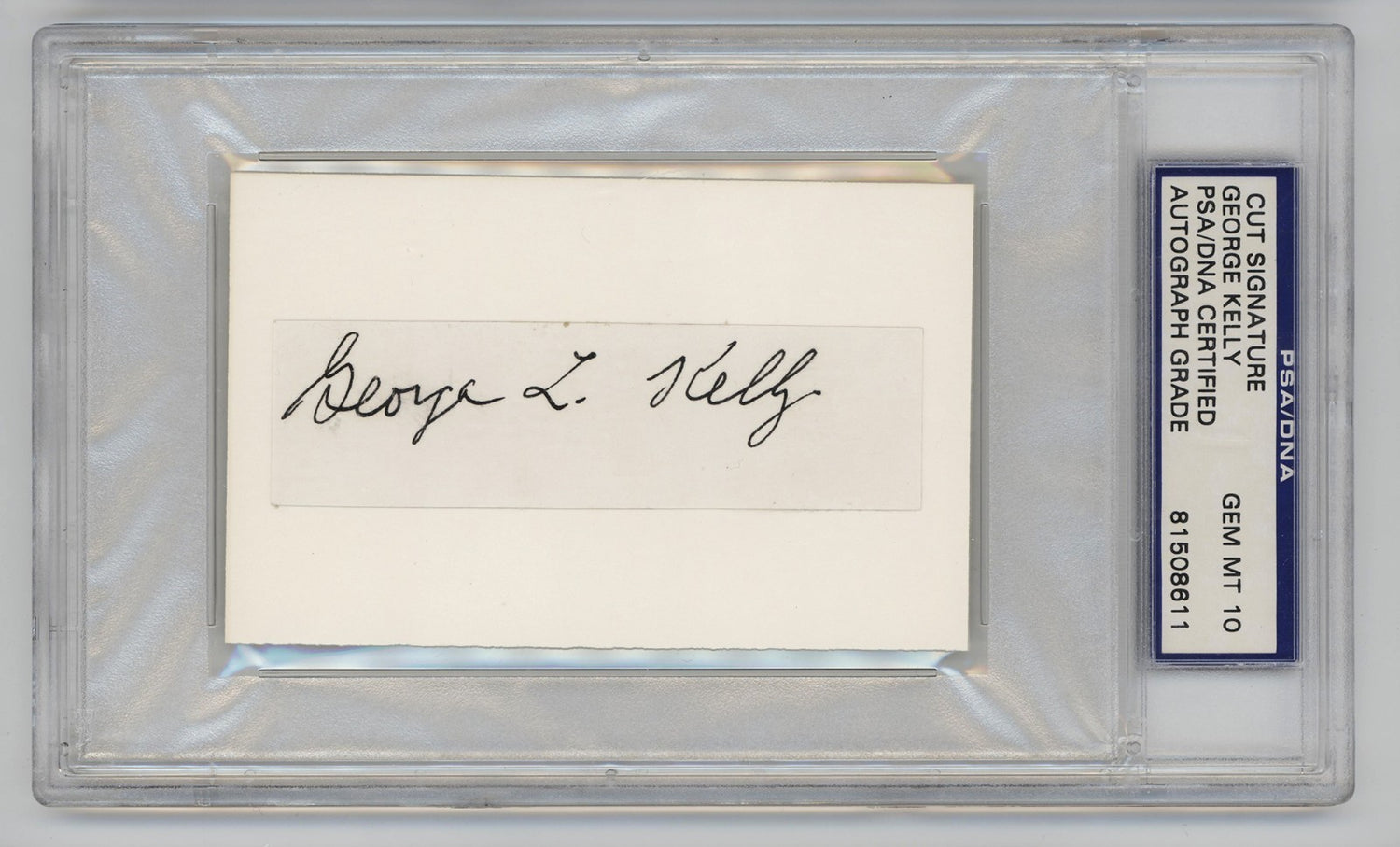 George Kelly Signed Autograph. PSA 10. New York Giants Hall of Famer. Eakin0