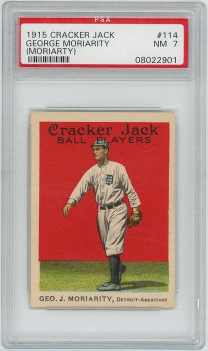 1915 Cracker Jack George Moriarty (Moriarity) PSA 70