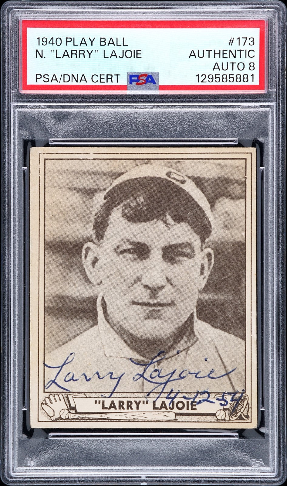 Nap Larry Lajoie Signed 1940 Play Ball 