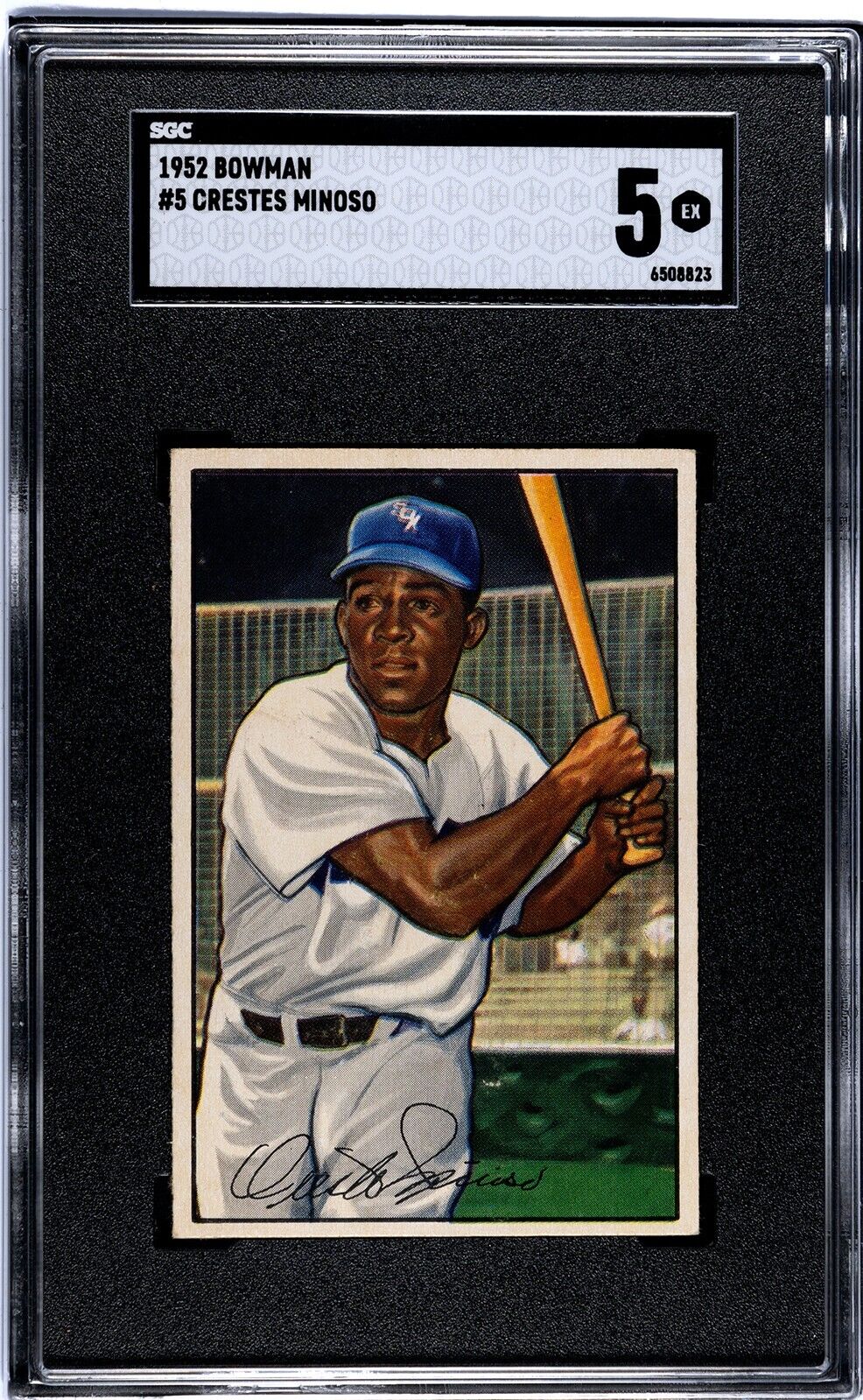 1952 Bowman Minnie Minoso. Rookie Card. SGC 5