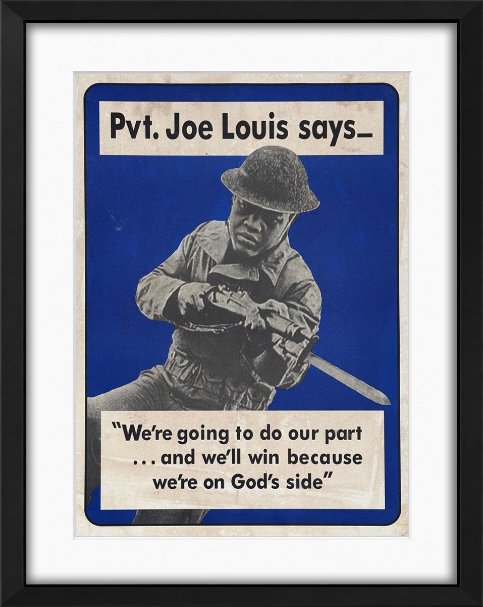 Original 1942 Joe Louis World War II Propaganda Poster0