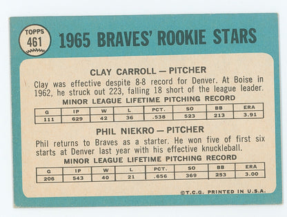 1965 Topps Phil Niekro Rookie Card. 