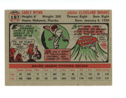 1956 Topps Early Wynn Gray Back1